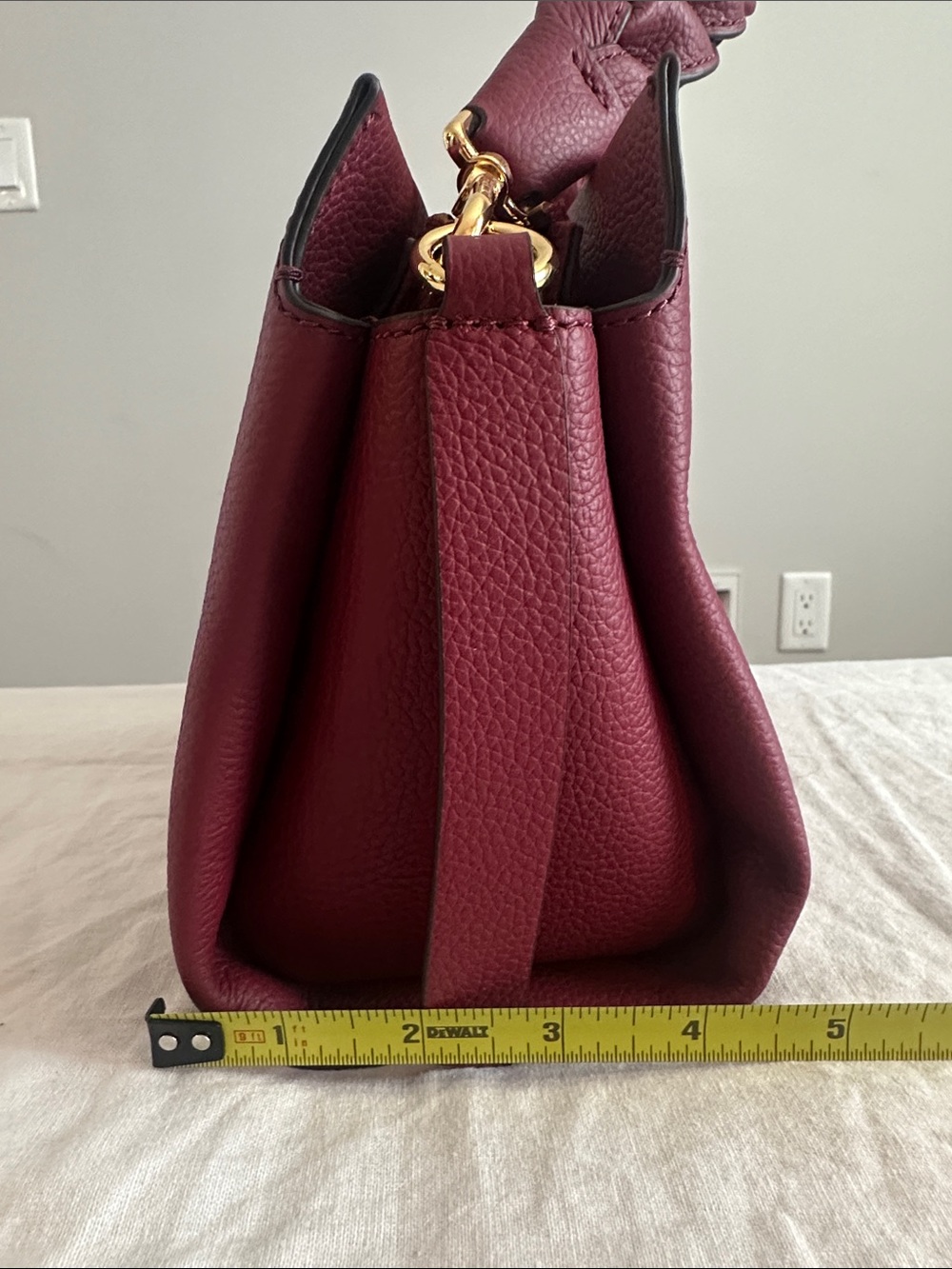 Coccinelle Burgundy Boheme Bag with Braided Handle - Picture 11 of 16